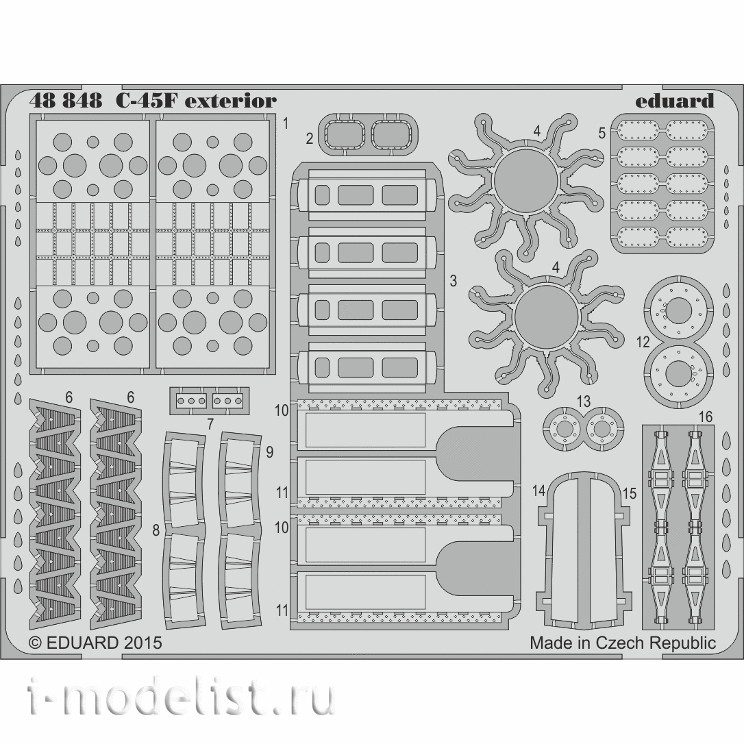 48848 Eduard 1/48 photo etched parts for C-45F exterior