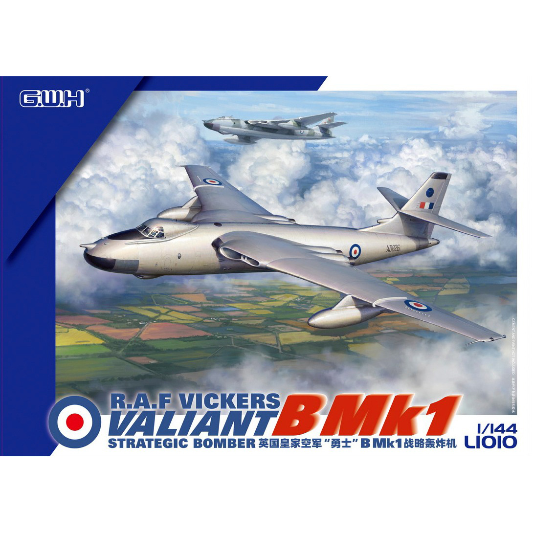 L1010 Great Wall Hobby 1/144 Реактивный бомбардировщик Vickers Valiant K.1