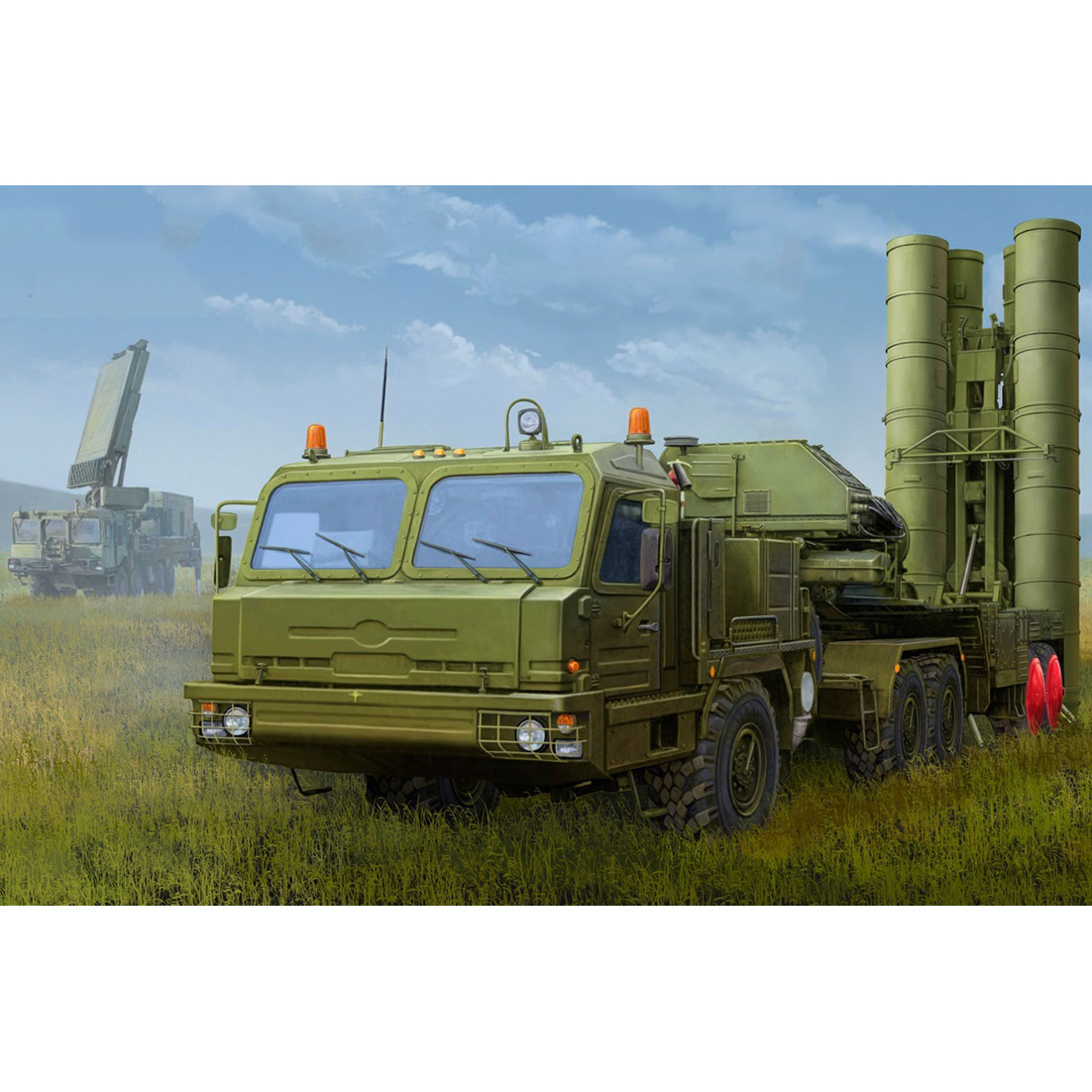 85517 HobbyBoss 1/35 Russian BASE-64022 with 5P85TE2 TEL S-400