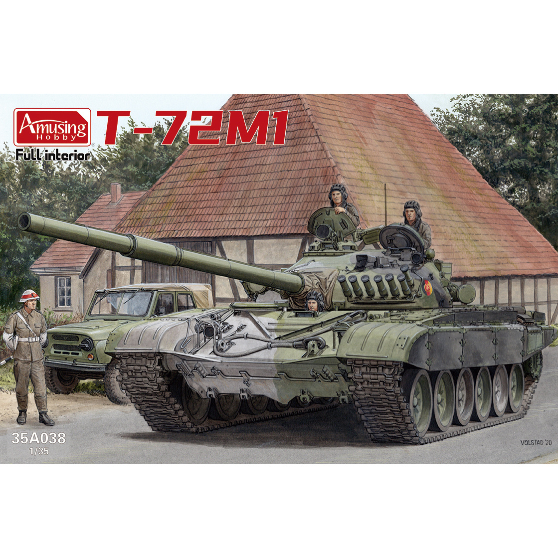 35A038 Amusing Hobby 1/35 T-72M1 Tank with full interior (under UVZ license)
