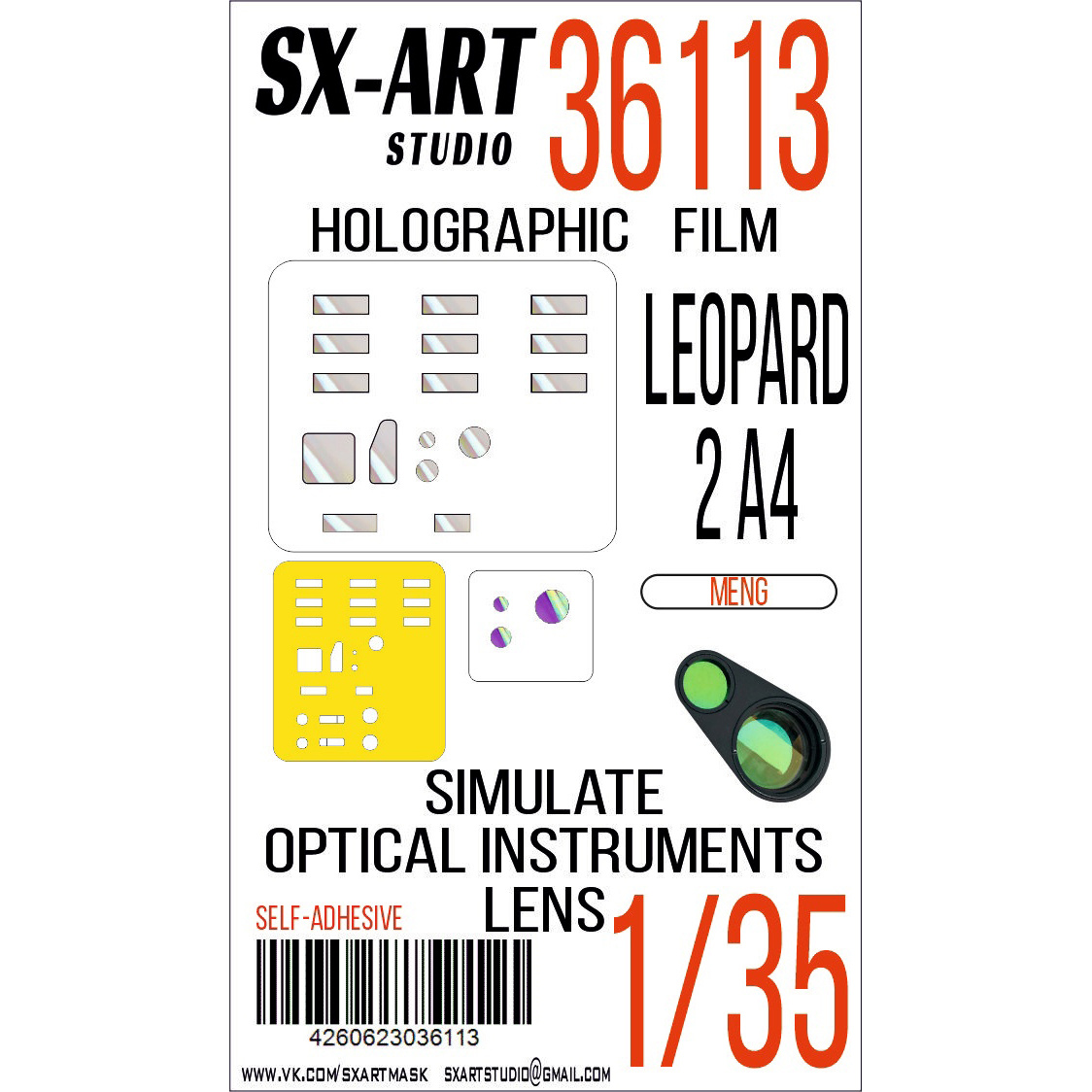 36113 SX-Art 1/35 Imitation of Leopard 2 A4 viewing instruments (Meng)