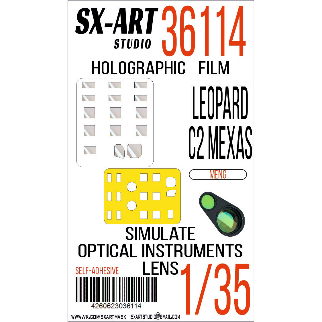 36114 SX-Art 1/35 Imitation of Leopard C2 Mexas (Meng) viewing devices