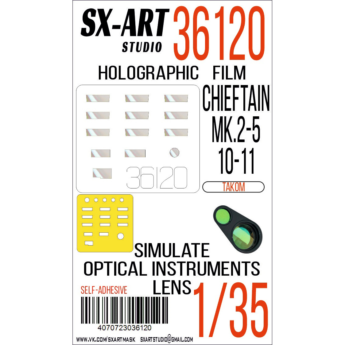 36120 SX-Art 1/35 Imitation of inspection devices Chieftain Mk.2-5-10-11 (Takom)