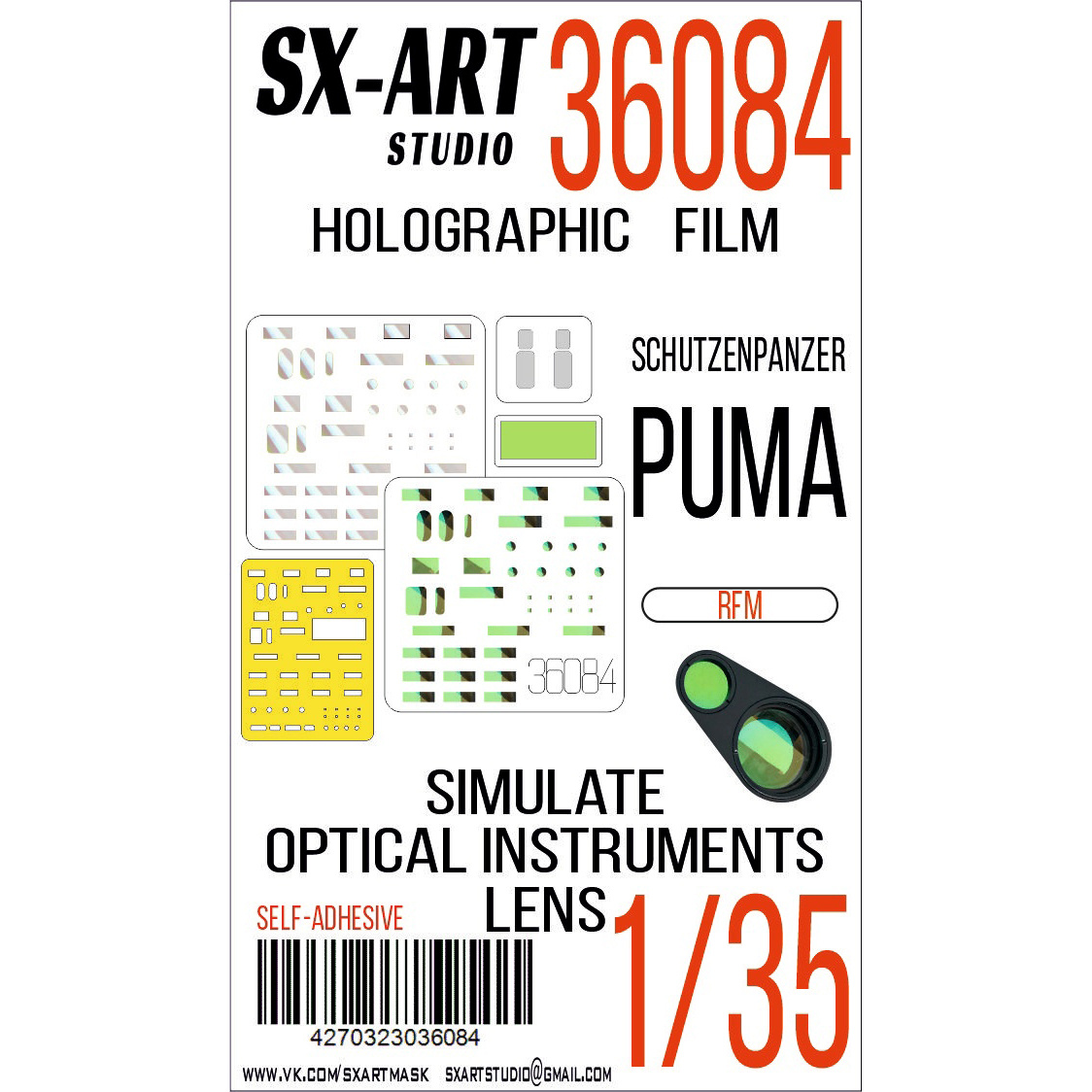 36084 SX-Art 1/35 Imitation of German Schutzenpanzer PUMA (RFM) inspection instruments