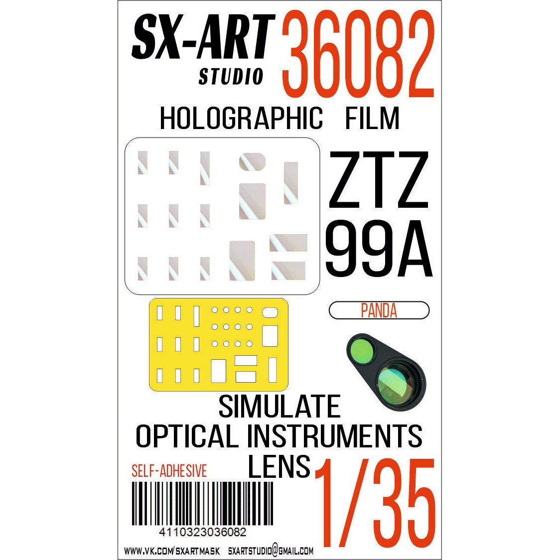 36082 SX-Art 1/35 Imitation of ZTZ99A (Panda) viewing devices