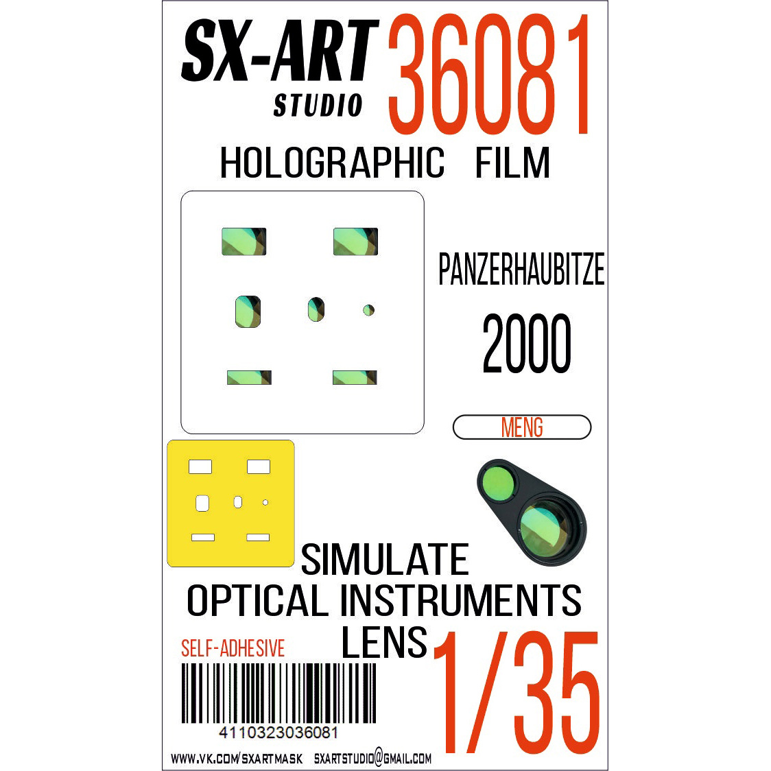 36081 SX-Art 1/35 Imitation of Panzerhaubitze 2000 viewing devices (Meng)