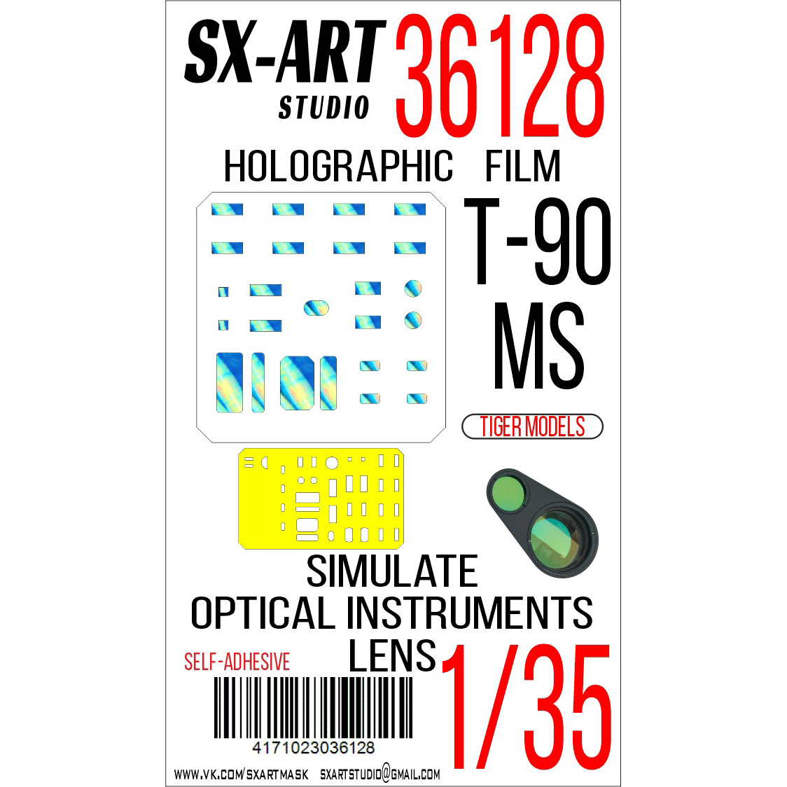 36128 SX-Art 1/35 Imitation of T-90MS inspection devices (Tiger Model)