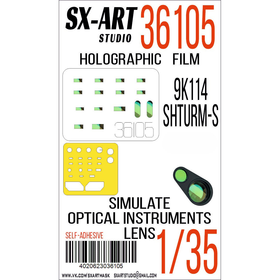 36105 SX-Art 1/35 Imitation of viewing instruments 9K114 Shturm-S (Trumpeter)