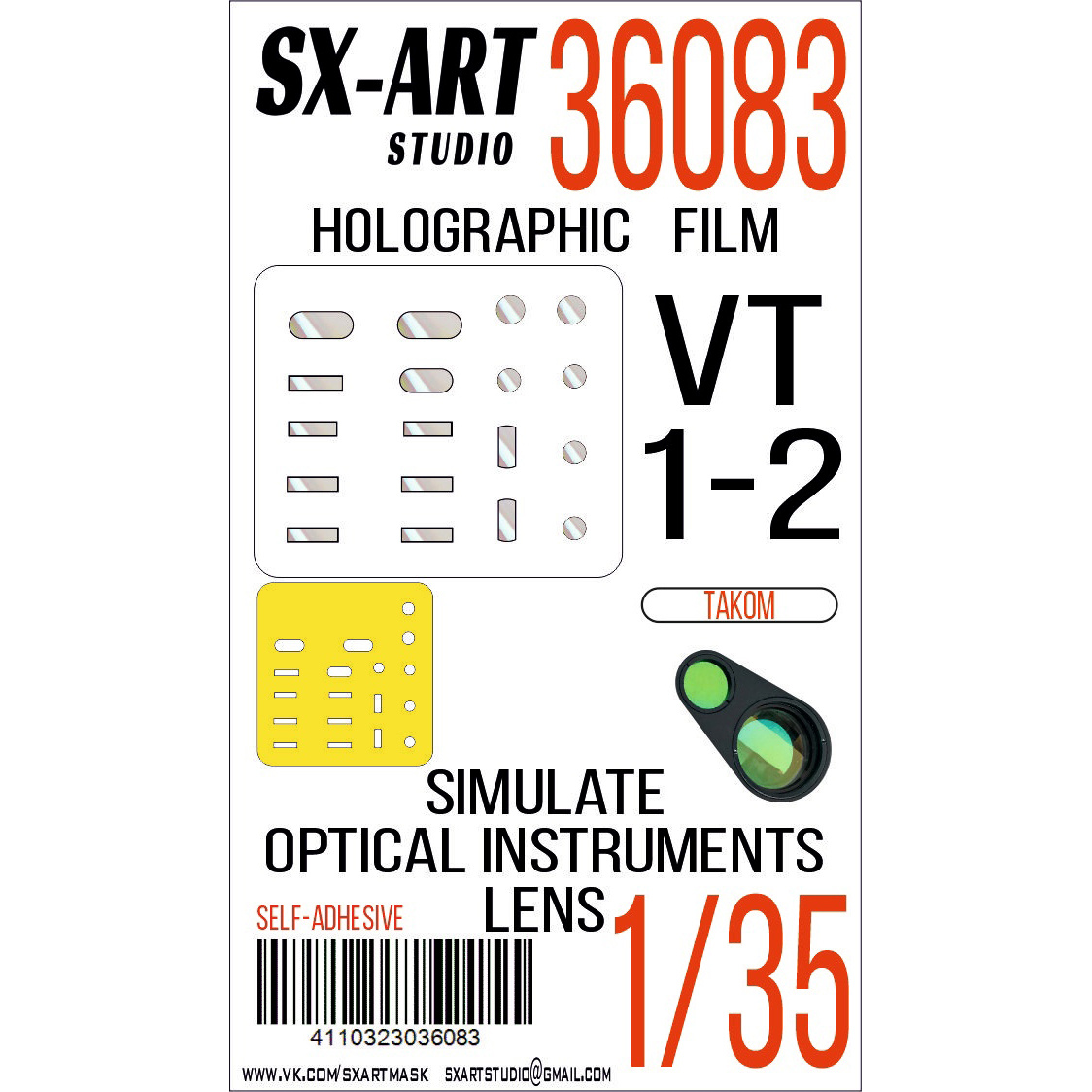 36083 SX-Art 1/35 Imitation of VT 1-2 inspection instruments (Takom)