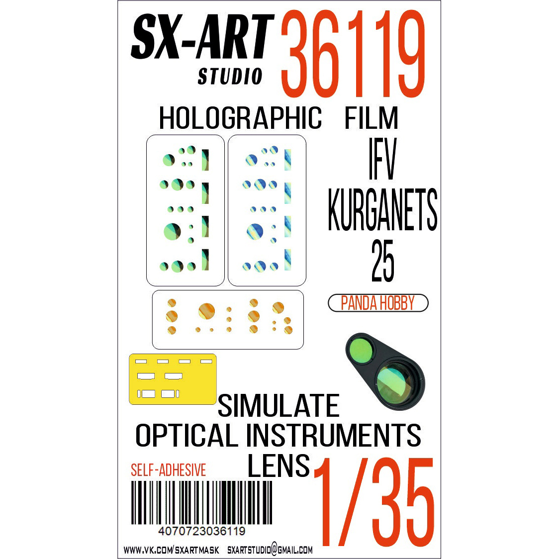 36119 SX-Art 1/35 Imitation of IFV Kurganets-25 viewing devices, Object 695 (Panda Hobby)