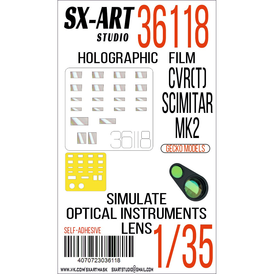 36118 SX-Art 1/35 Imitation of CVR(T) Scimitar Mk2 inspection instruments (Gecko Models)