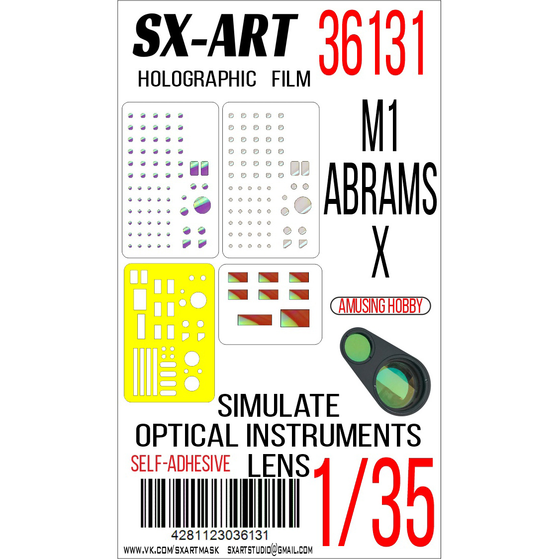 36131 SX-Art 1/35 Имитация смfromровых приборов M1 Abrams X (Amusing Hobby)