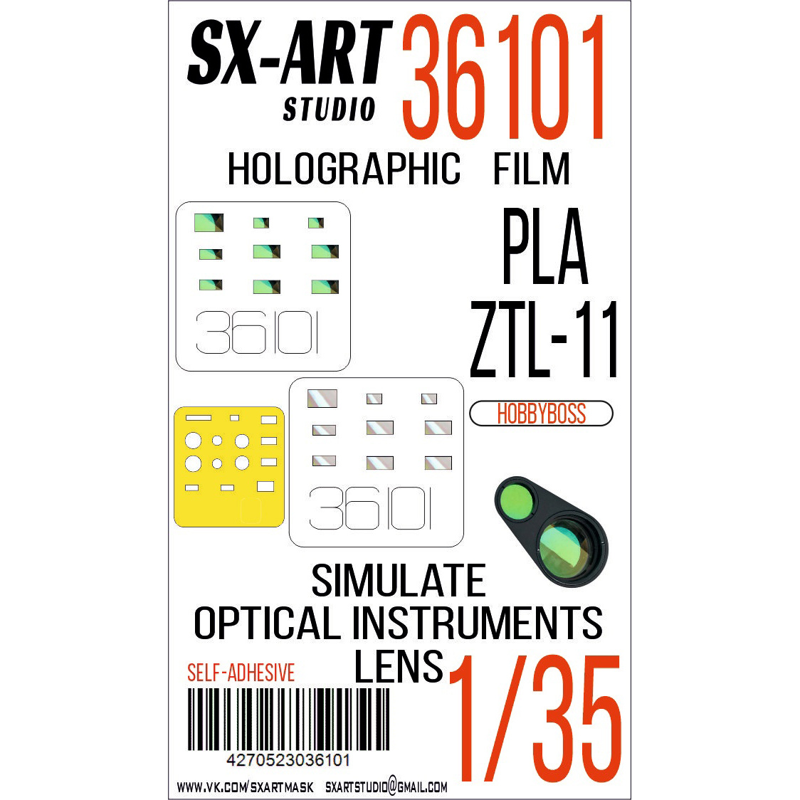 36101 SX-Art 1/35 Imitation of PLA ZTL-11 inspection devices (Hobbyboss)