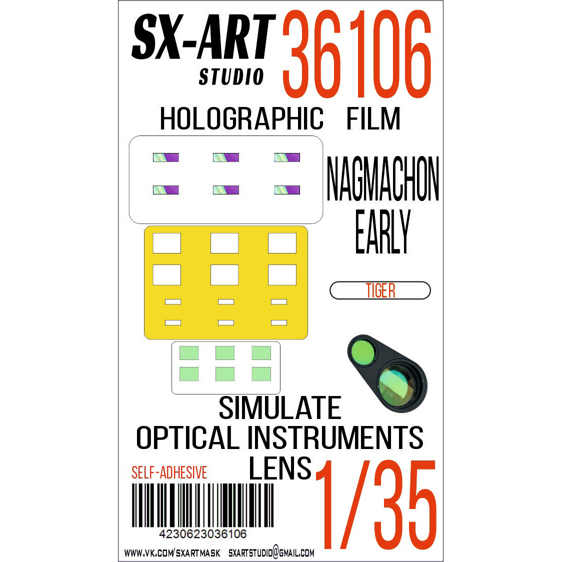 36106 SX-Art 1/35 Imitation of Nagmachon Early viewing devices (Tiger model)