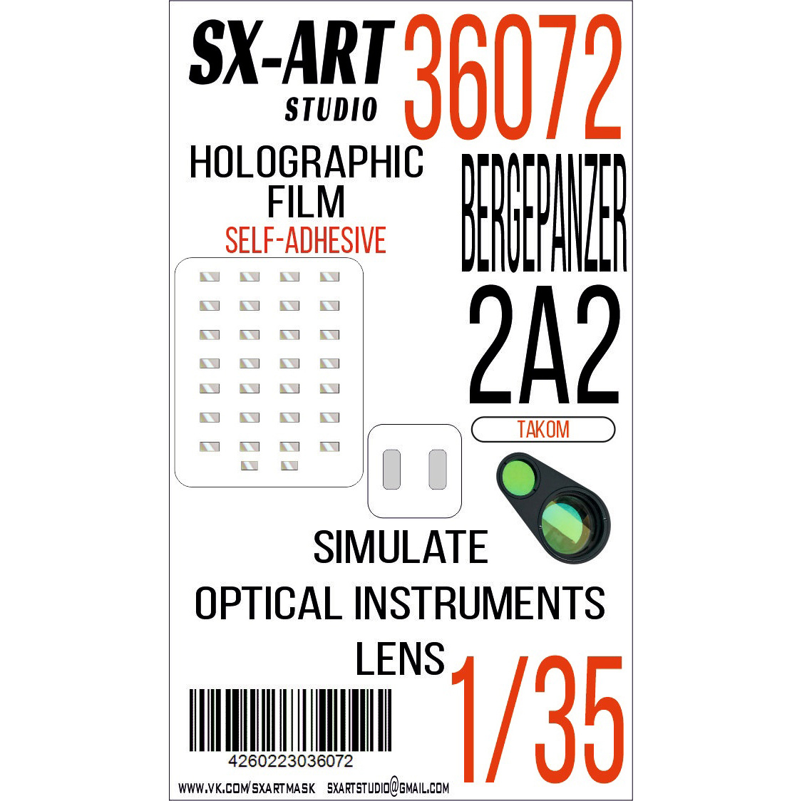 36072 SX-Art 1/35 Imitation of Bergepanzer 2A2 inspection devices (Takom)