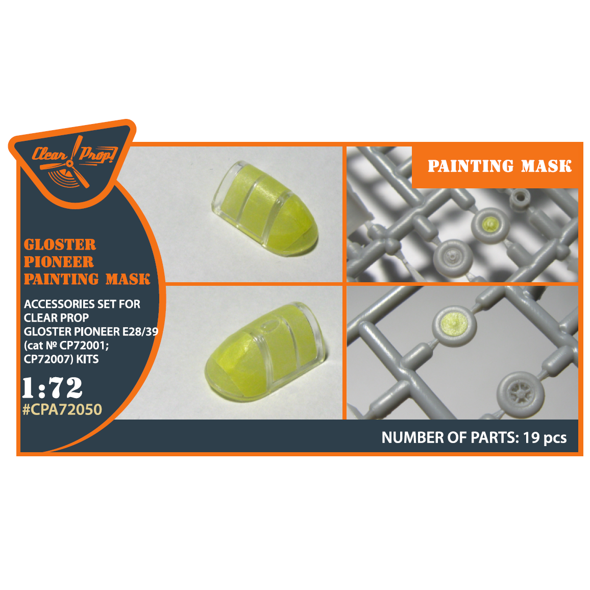 CPA72050 Clear Prop! 1/72 Masks for Gloster E.28/39 Pioneer