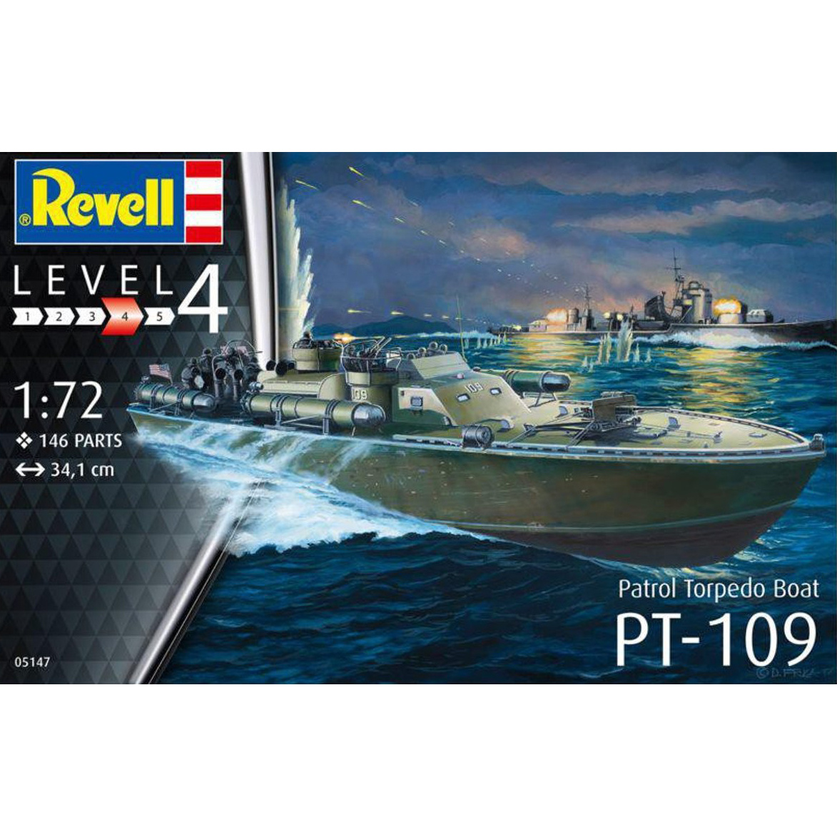 65147 Revell 1/72 Torpedo Boat Model Set Patrol Torpedo Boat PT-109