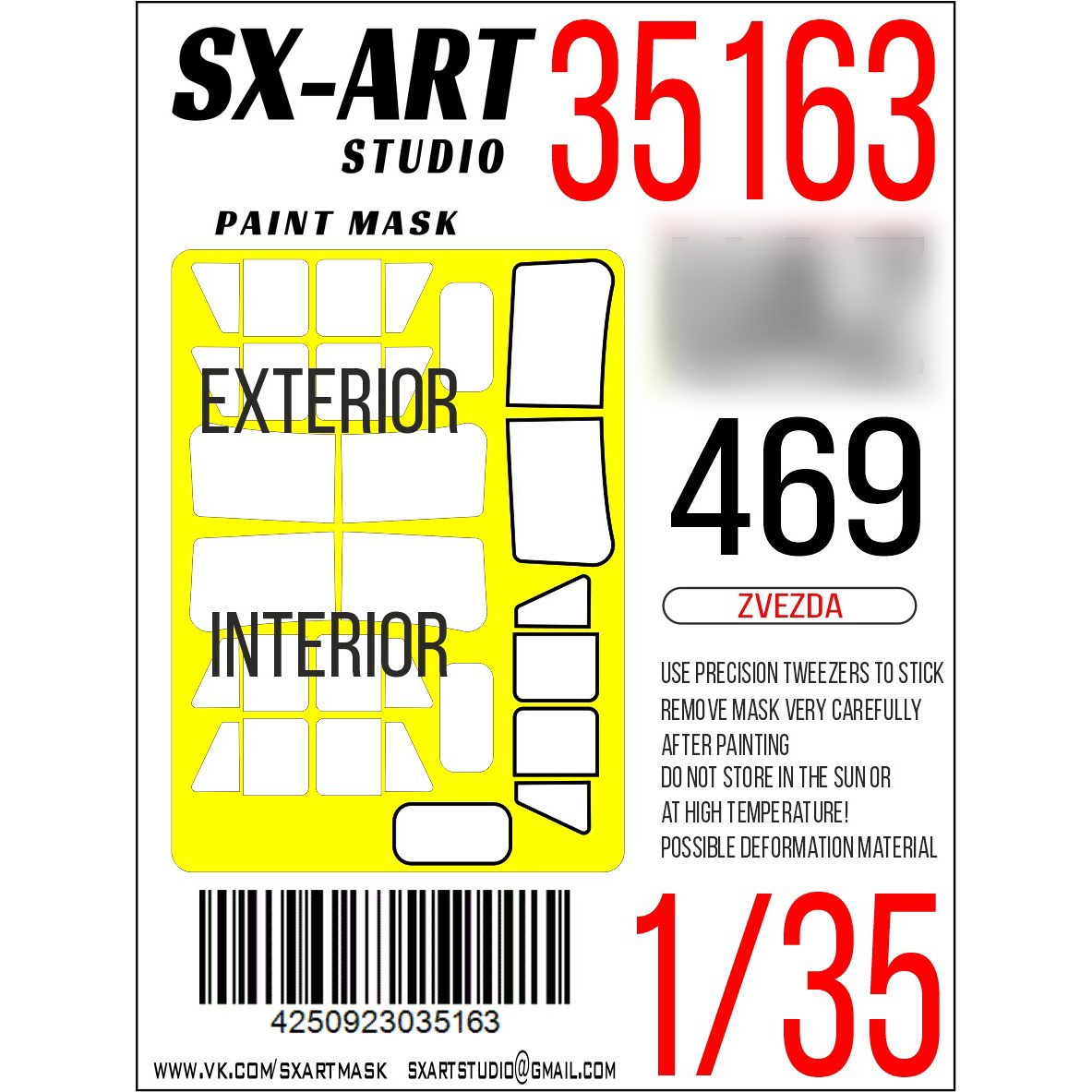 35163 SX-Art 1/35 Paint mask car 469 (Zvezda)
