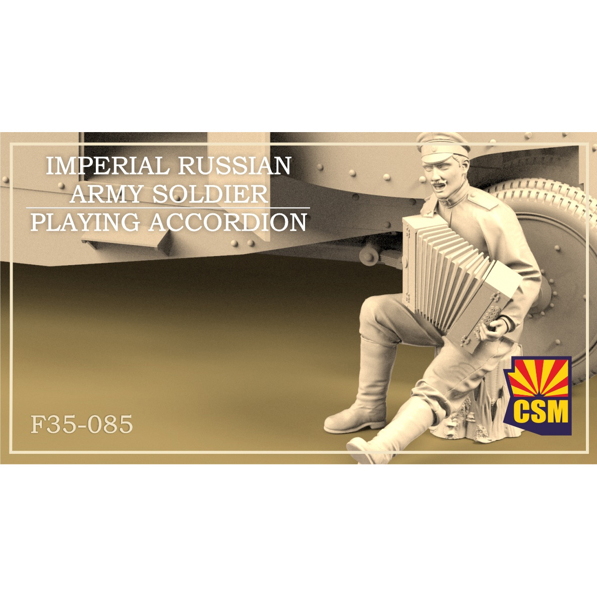 F35-085 Copper State Models 1/35 Солдат Русской императорской армии играет на аккордеоне