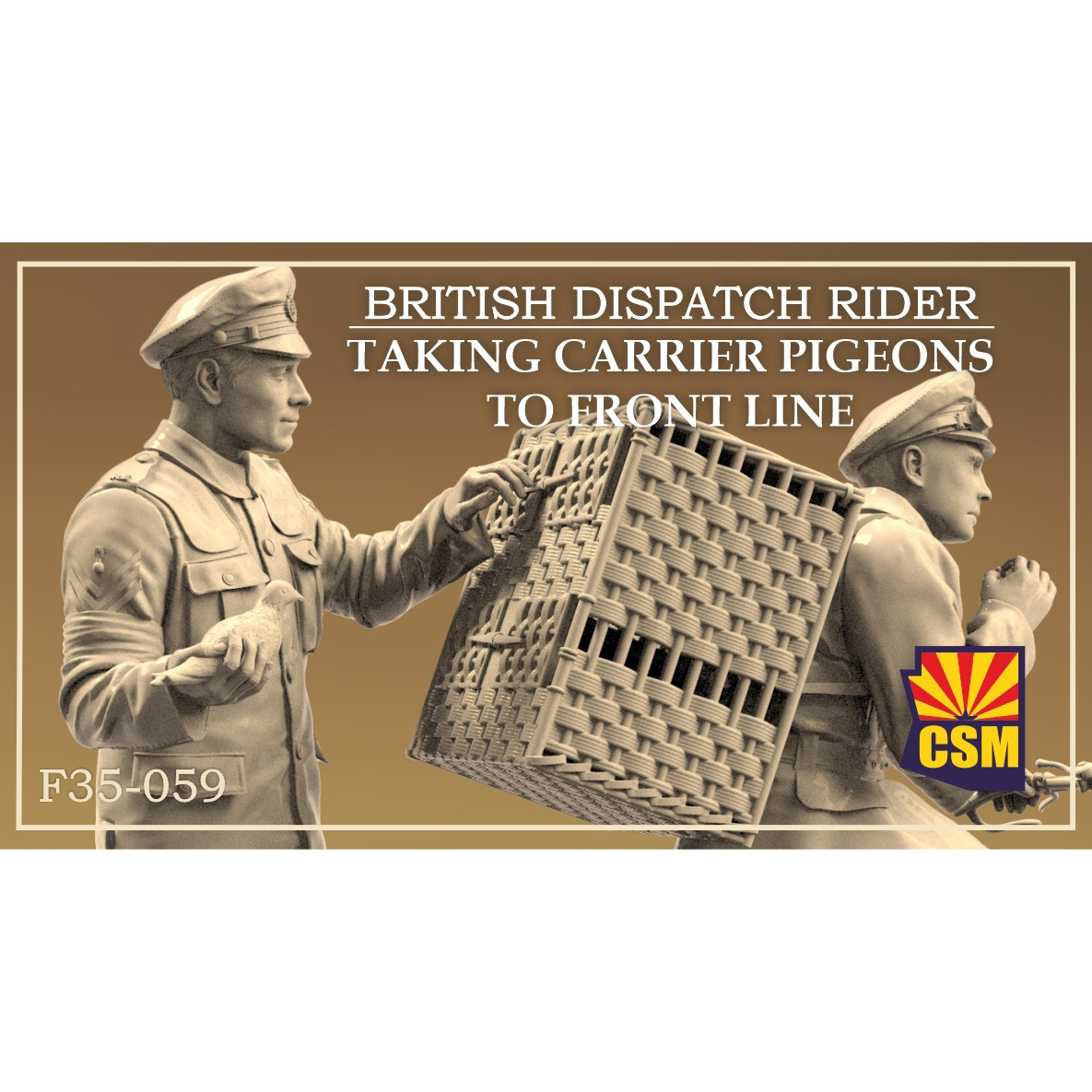 F35-059 Copper State Models 1/35 Британский курьер везет почтовых голубей на переtoвую