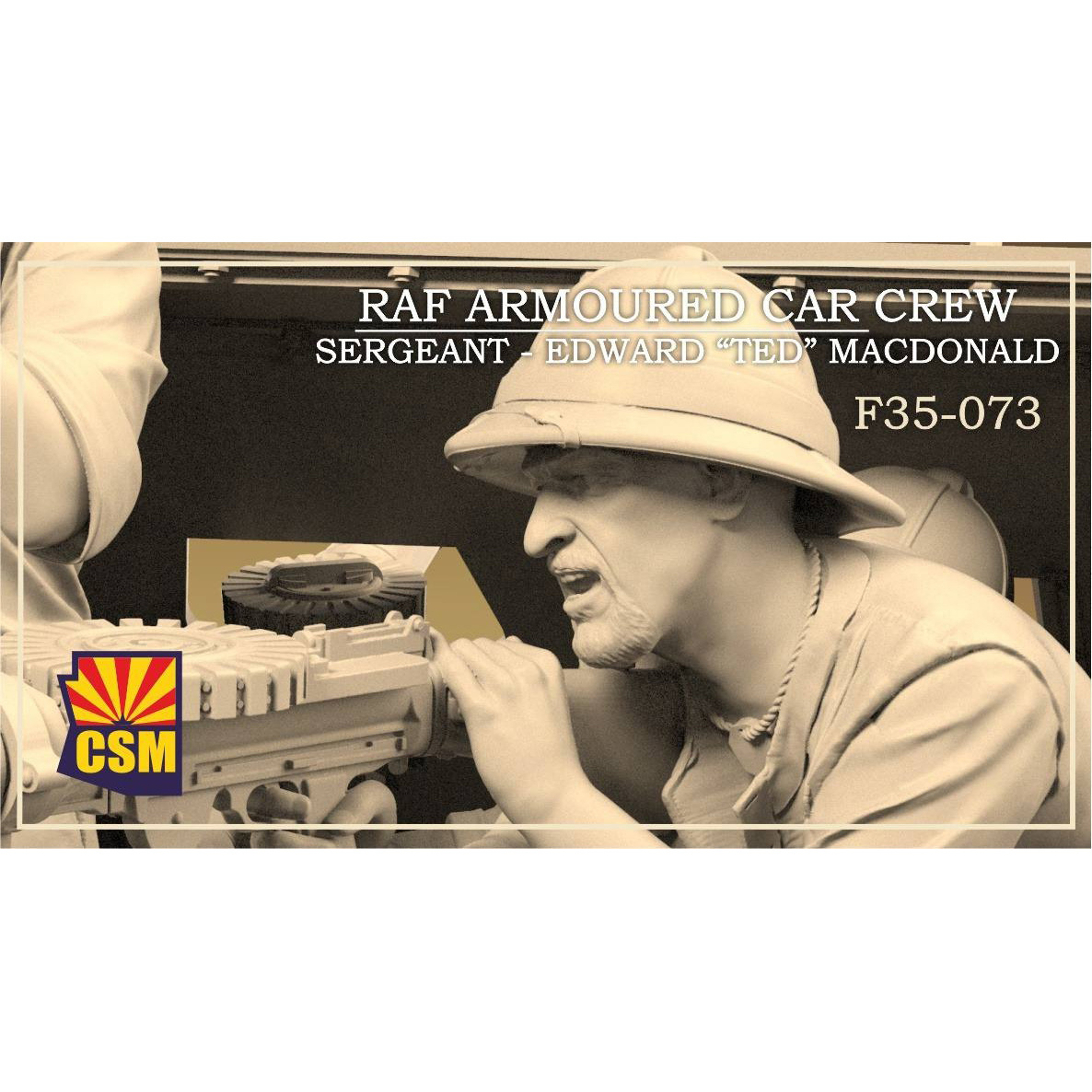 F35-073 Copper State Models 1/35 Экипаж бронированного автомобиля королевских ВВС - Сержант Эдвард “Тед” Макtoнальд