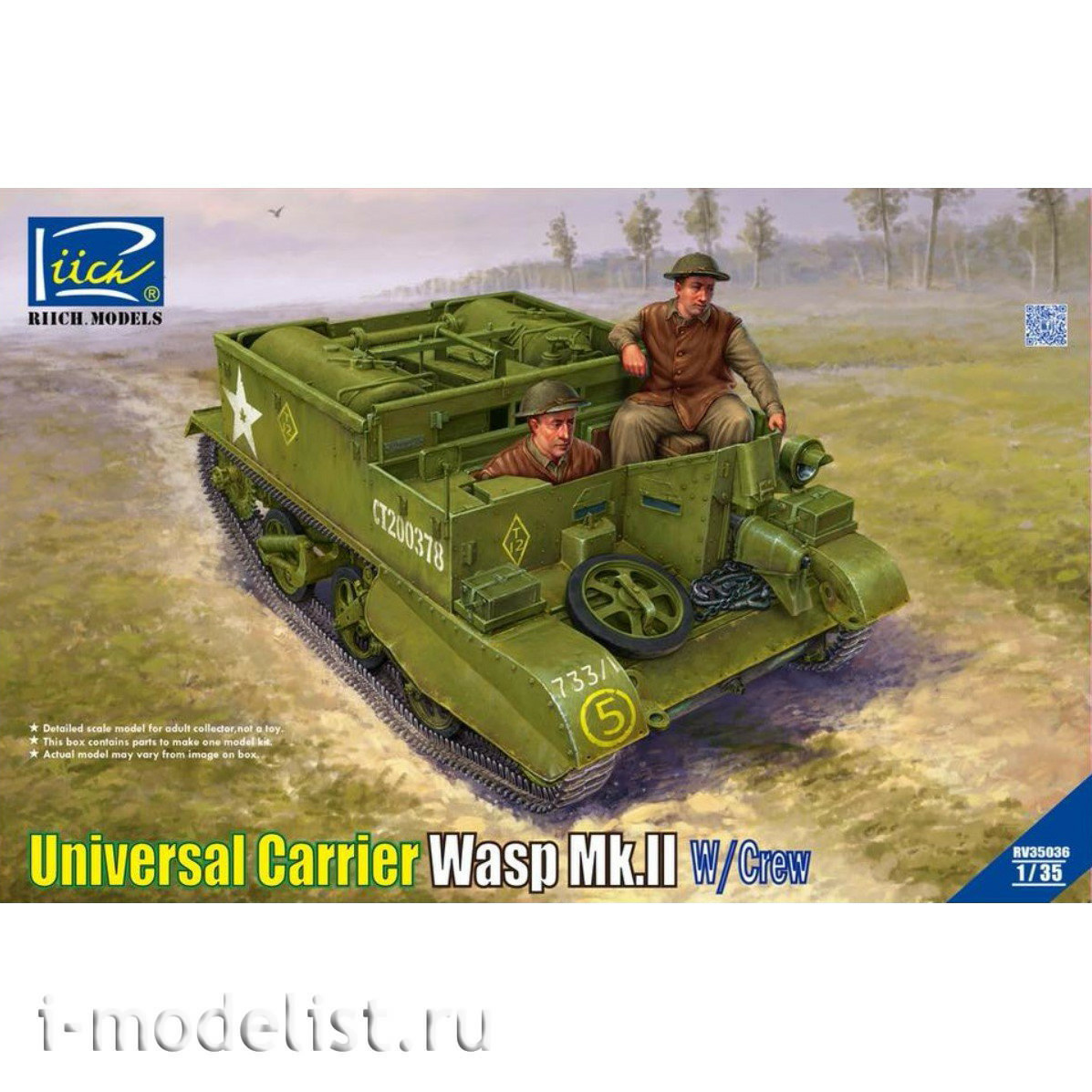 RV35036 Riich 1/35 Wasp Mk II self-propelled gun with crew
