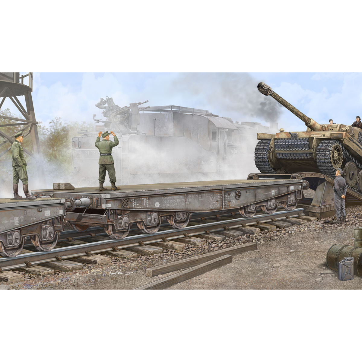 00221 Trumpeter 1/35 Schwere Plattformwagen Type Ssyms 80