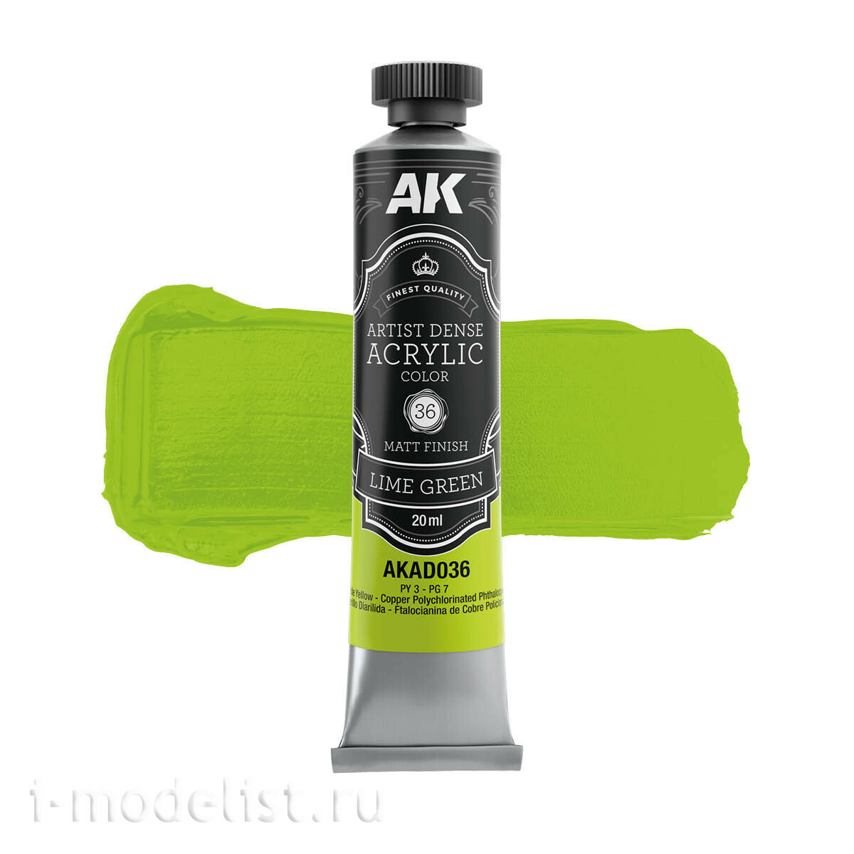 AKAD109 AK Interactive Набор красок зелёных цветов – хуtoжественный плfromный акрил / Green Color Set – Artistic Dense Acrylic Color
