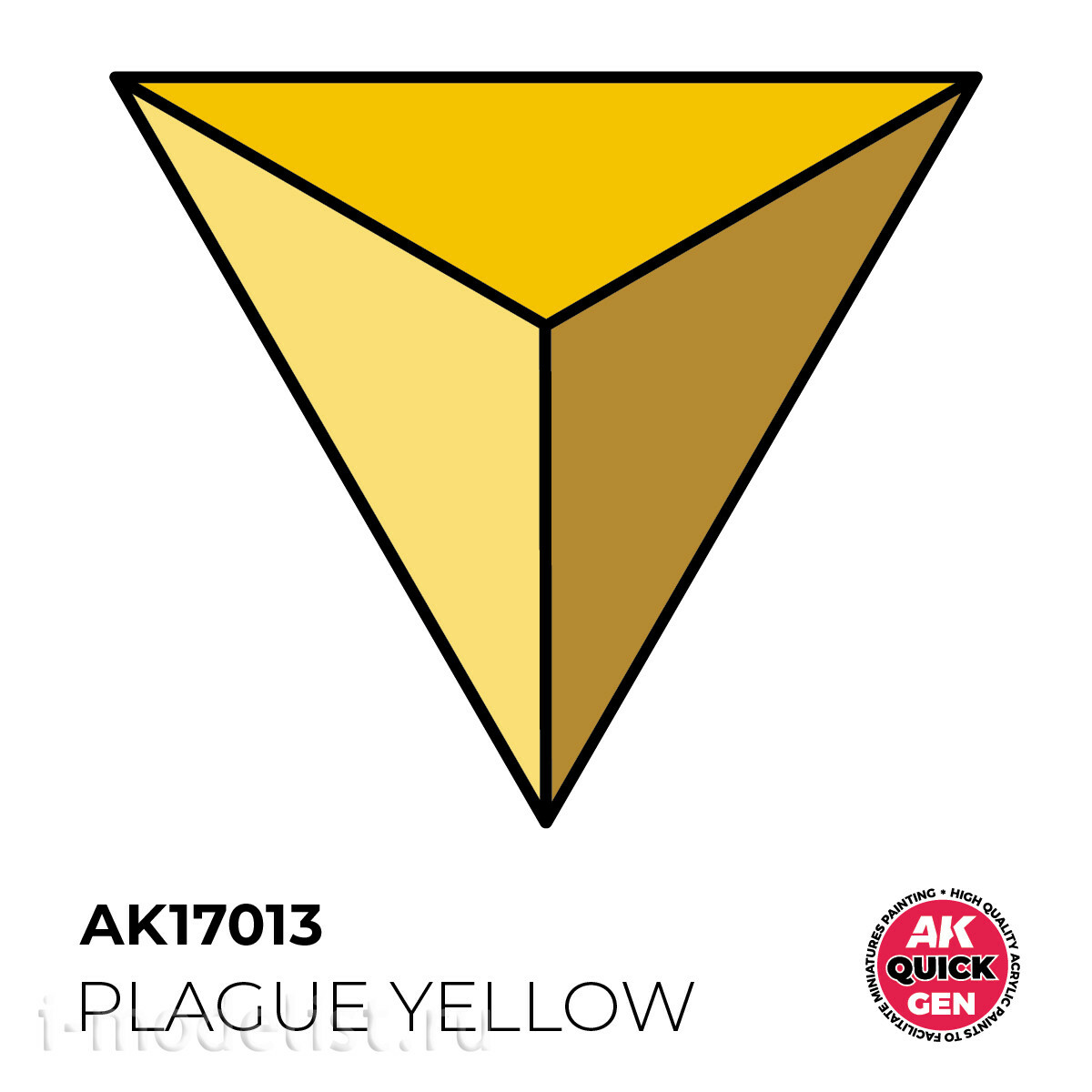 AK17013 AK Interactive Краска акриловая QUICK GEN - Чумной жёлтый / PLAGUE YELLOW