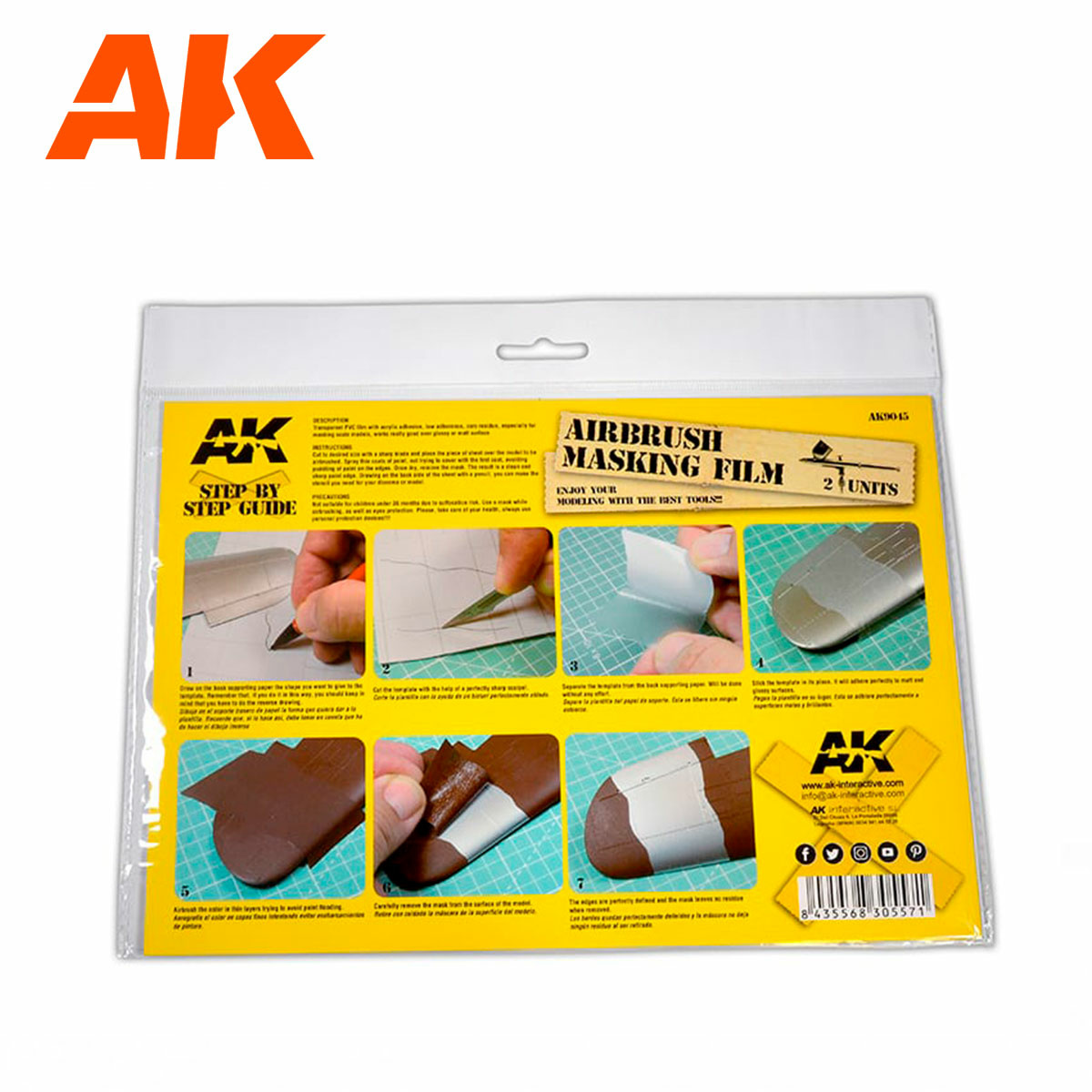 AK9045 AK Interactive Masking film for airbrushing (2 pcs.)