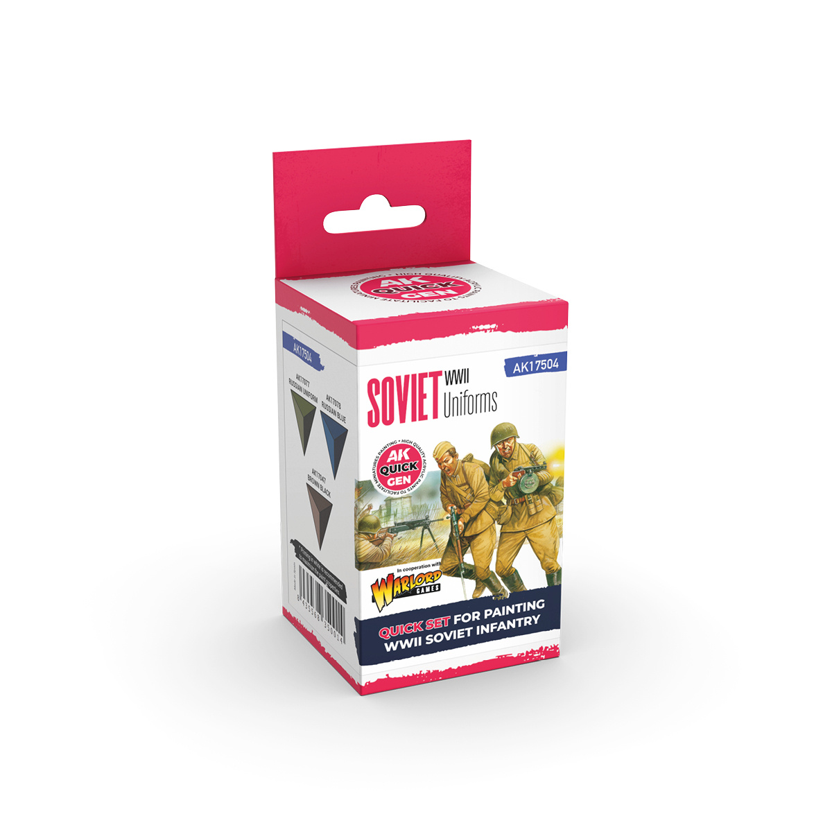 AK17504 AK Interactive Набор красок QUICK GEN - Советская униформа Второй мировой / SOVIET WWII UNIFORMS – QUICK GEN SET