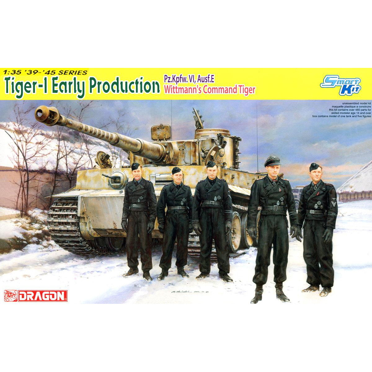 6730 Dragon 1/35 Pz.Kpfw. VI Ausf. E Sd.Kfz. 181 Tiger I Early Production, Wittmann's Command Tiger w/Magic Track