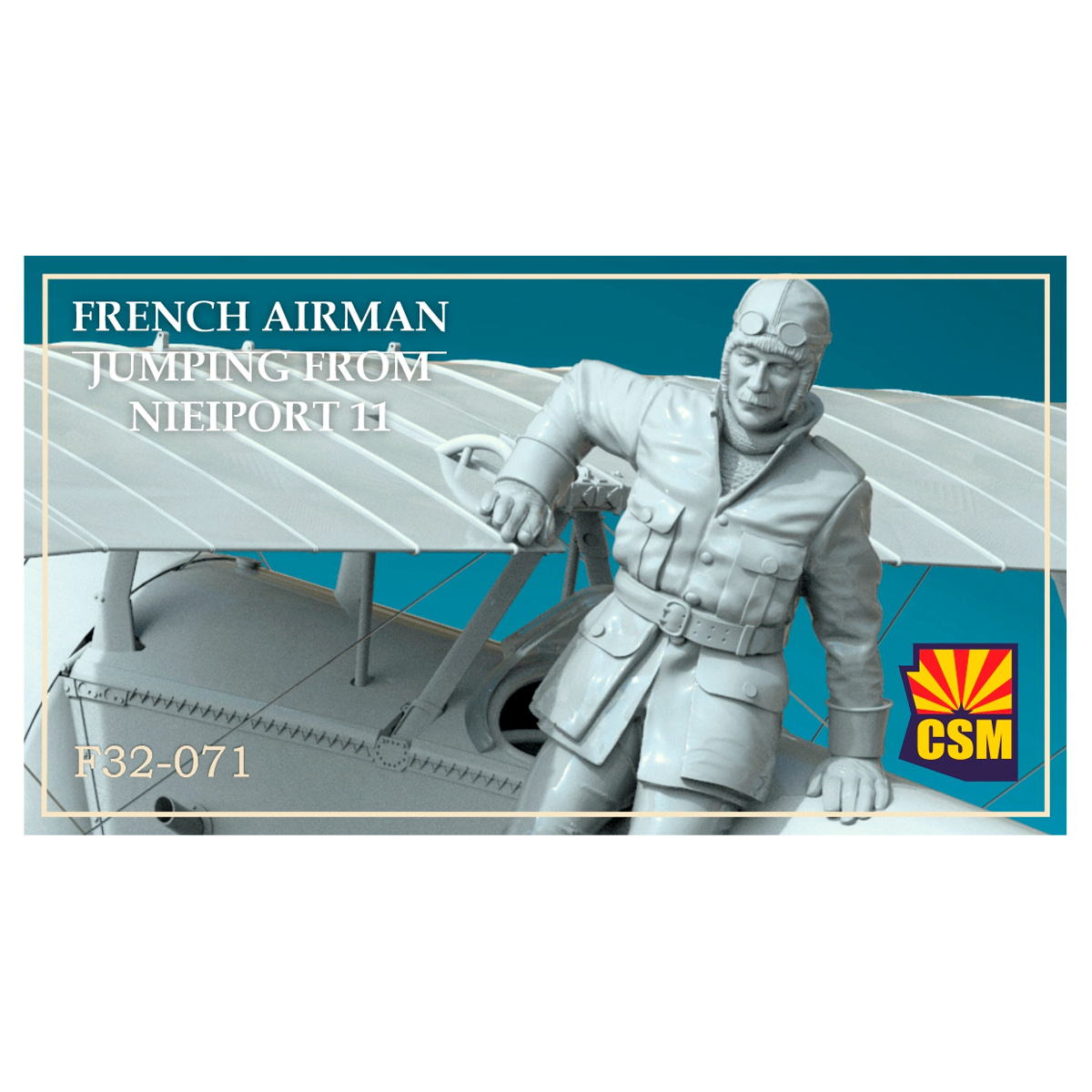 F32-071 Copper State Models 1/32 Французский летчик выпрыгивает из своего 
