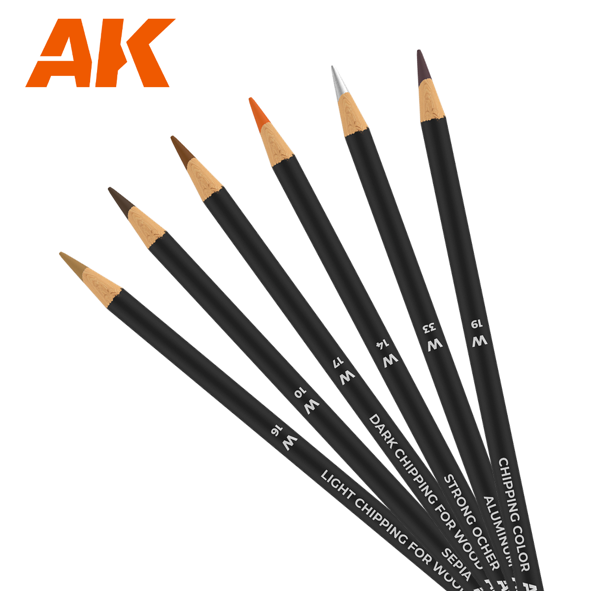 AKКМБ4 AK Interactive Набор карандашей для везеринга 