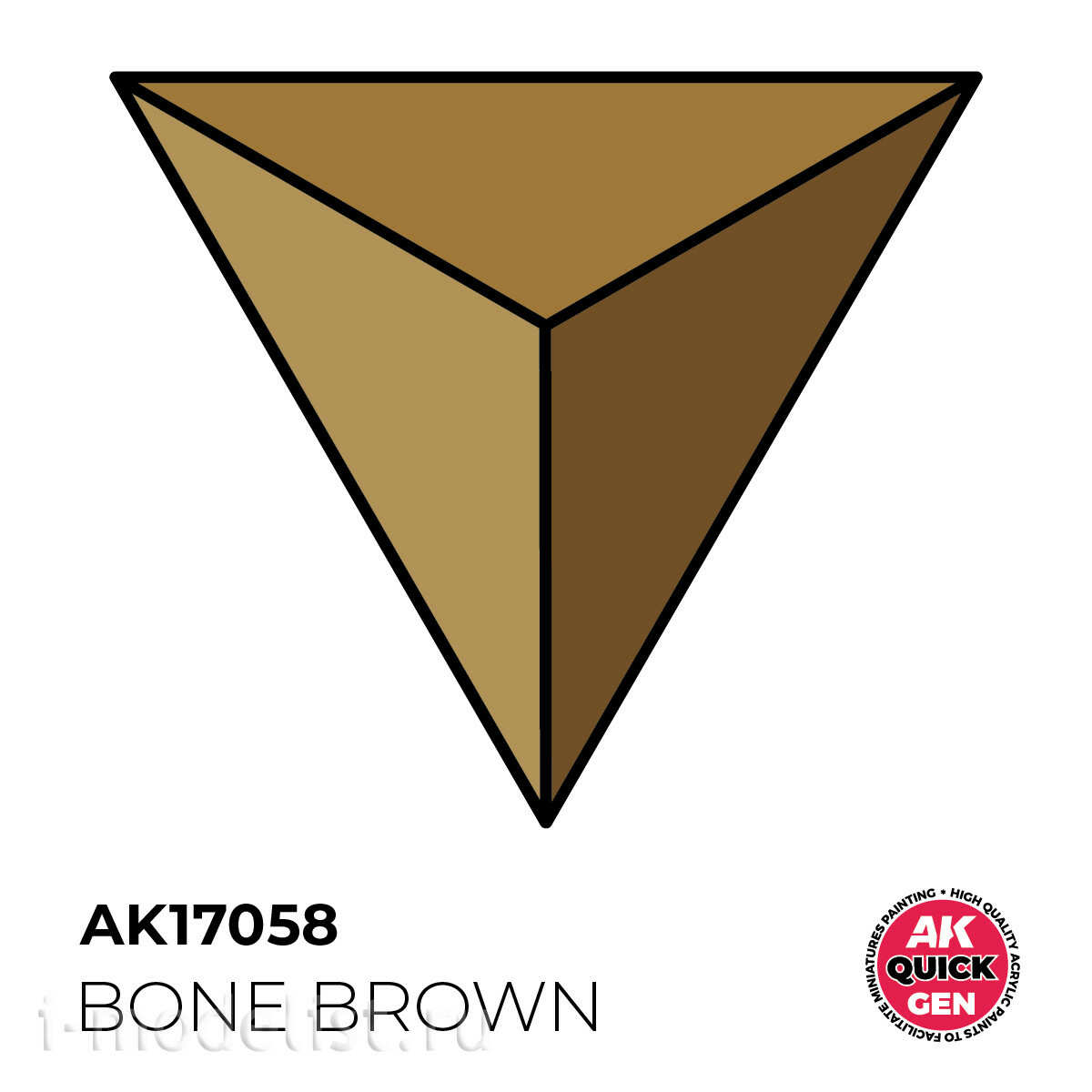 AK17058 AK Interactive Краска акриловая QUICK GEN - Костяно-коричневый / BONE BROWN