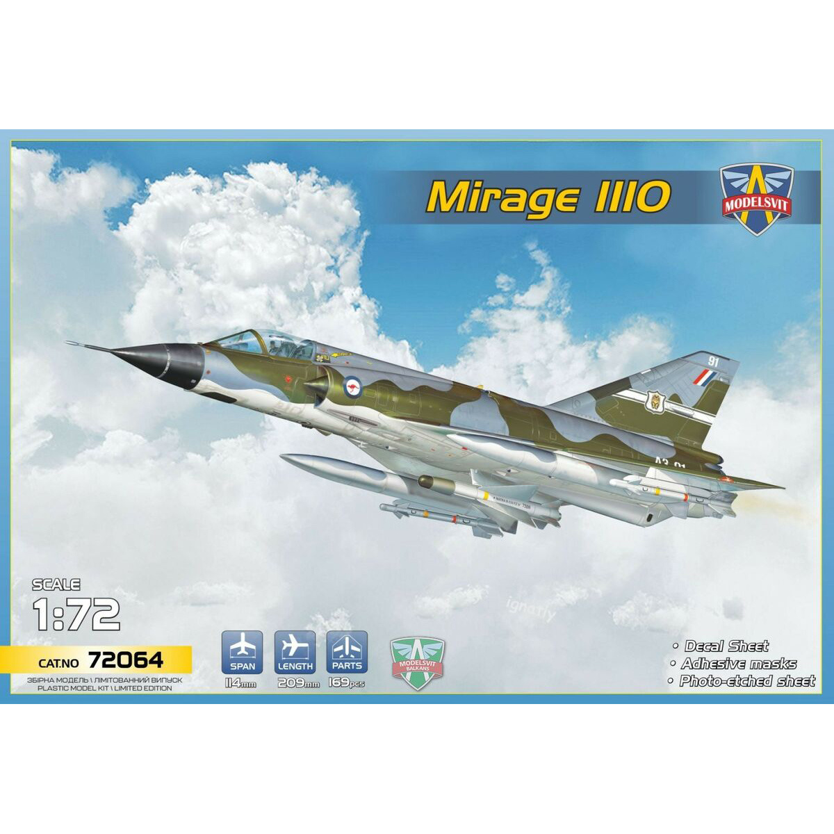 72064 ModelSvit 1/72 Mirage IIIO Fighter
