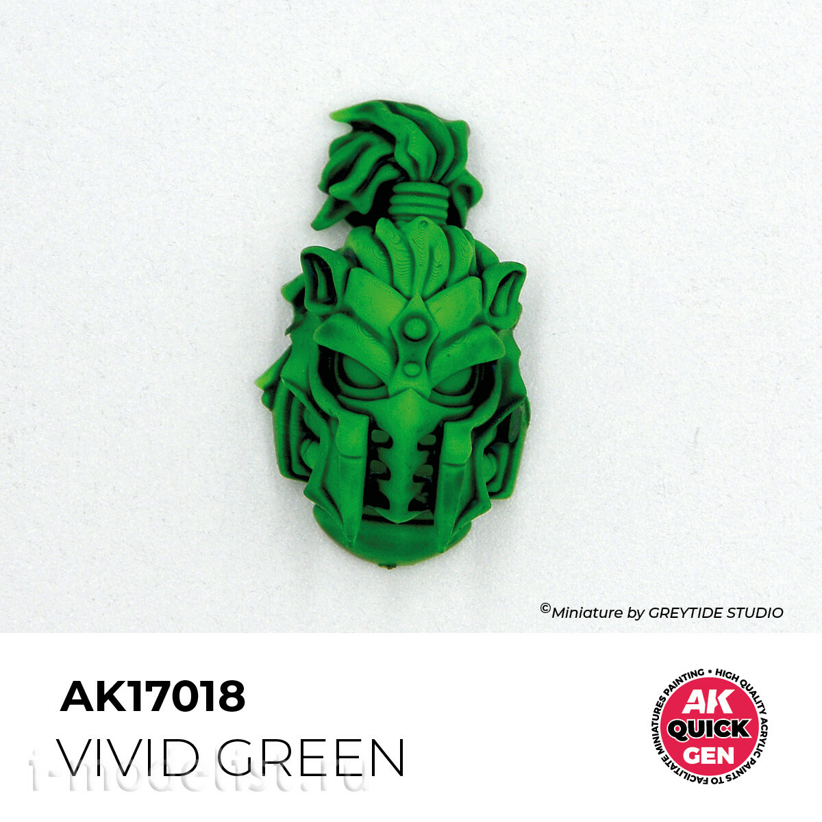 AK17018 AK Interactive Краска акриловая QUICK GEN - Ярко-зелёный / VIVID GREEN
