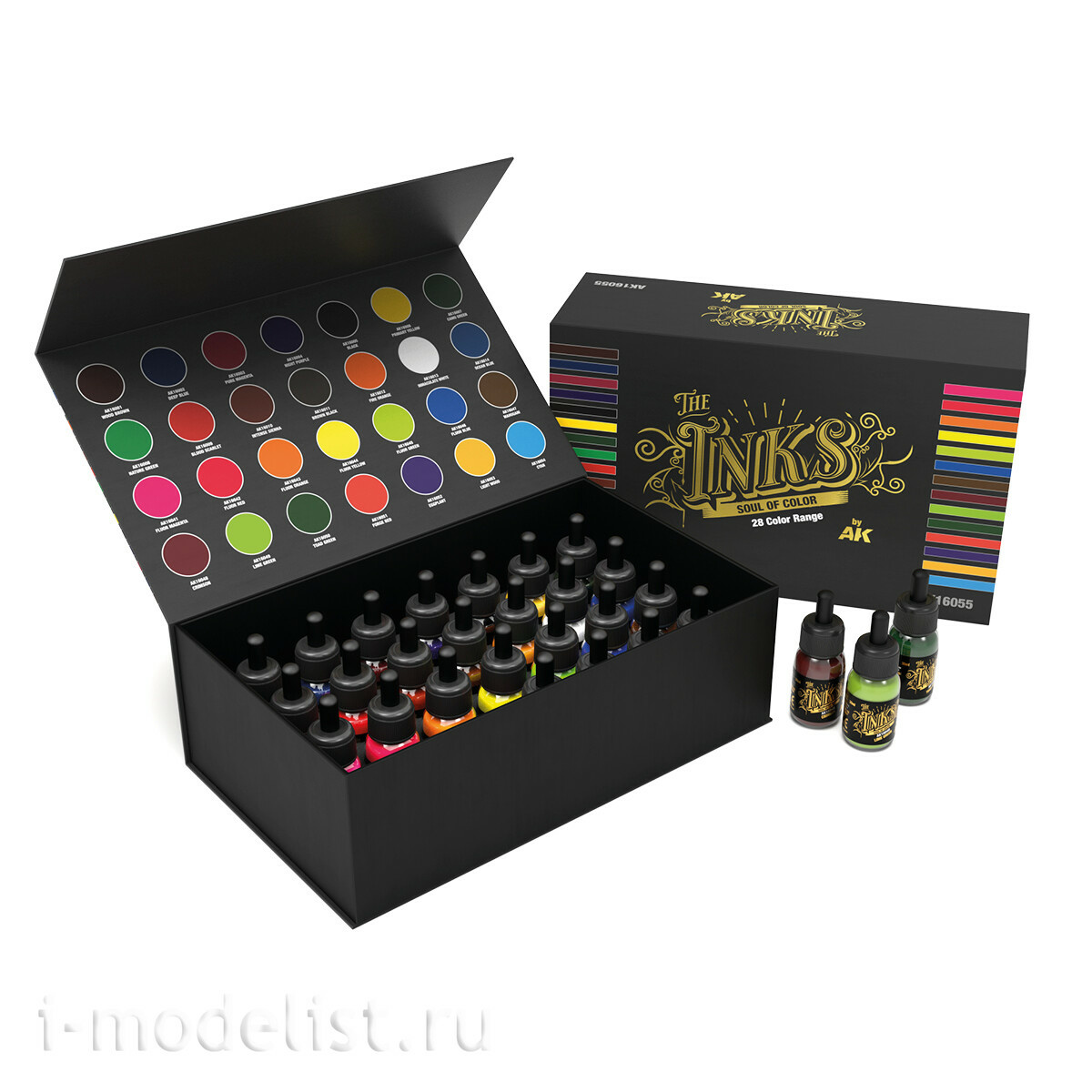 AK16055 AK Interactive Специальный набор с полным спектром чернил / SPECIAL BOX FULL RANGE THE INKS