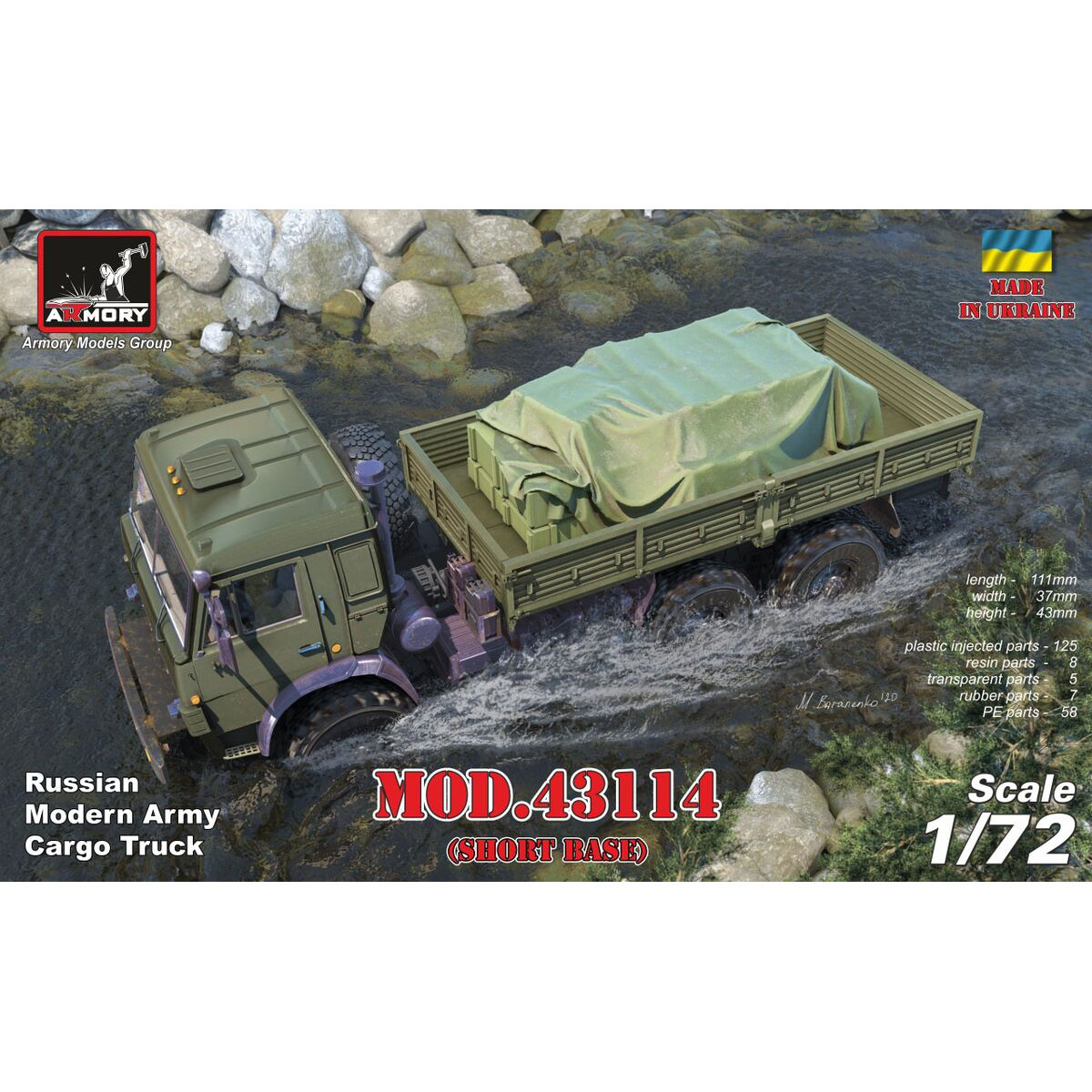 72448 Armory 1/72 Russian Modern 6x6 Military Truck