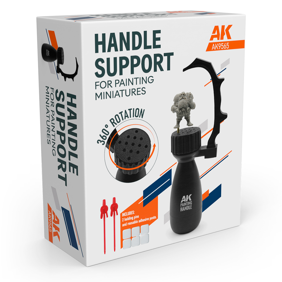 AK9565 AK Interactive Ручной держатель для окрашивания миниатюр / Handle Support For Painting Miniatures – Soporte Con Mango Para Pintar Miniaturas
