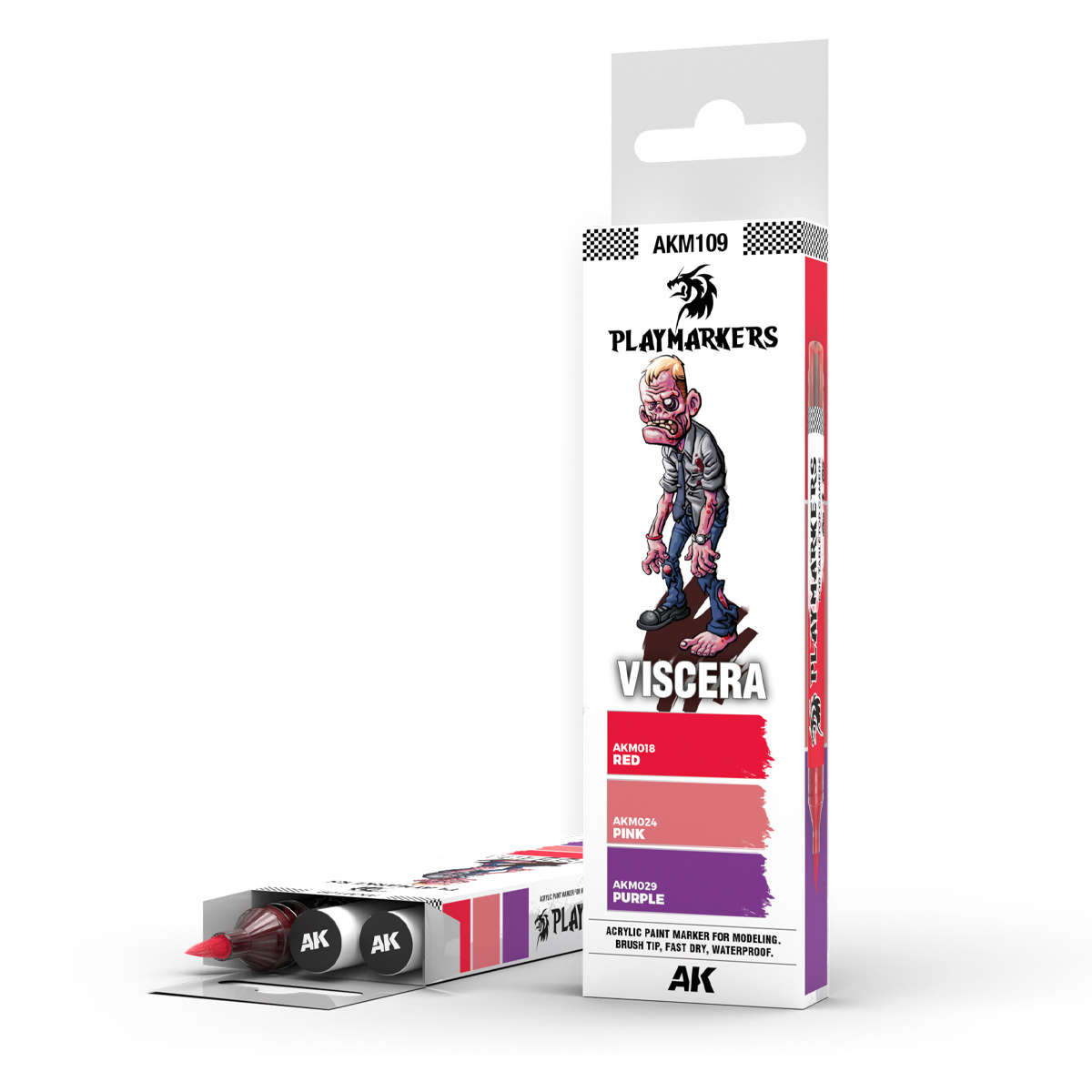 AKM109 AK Interactive Набор акриловых маркеров PLAYMARKER - Внутренние органы / VISCERA – PLAYMARKER SET