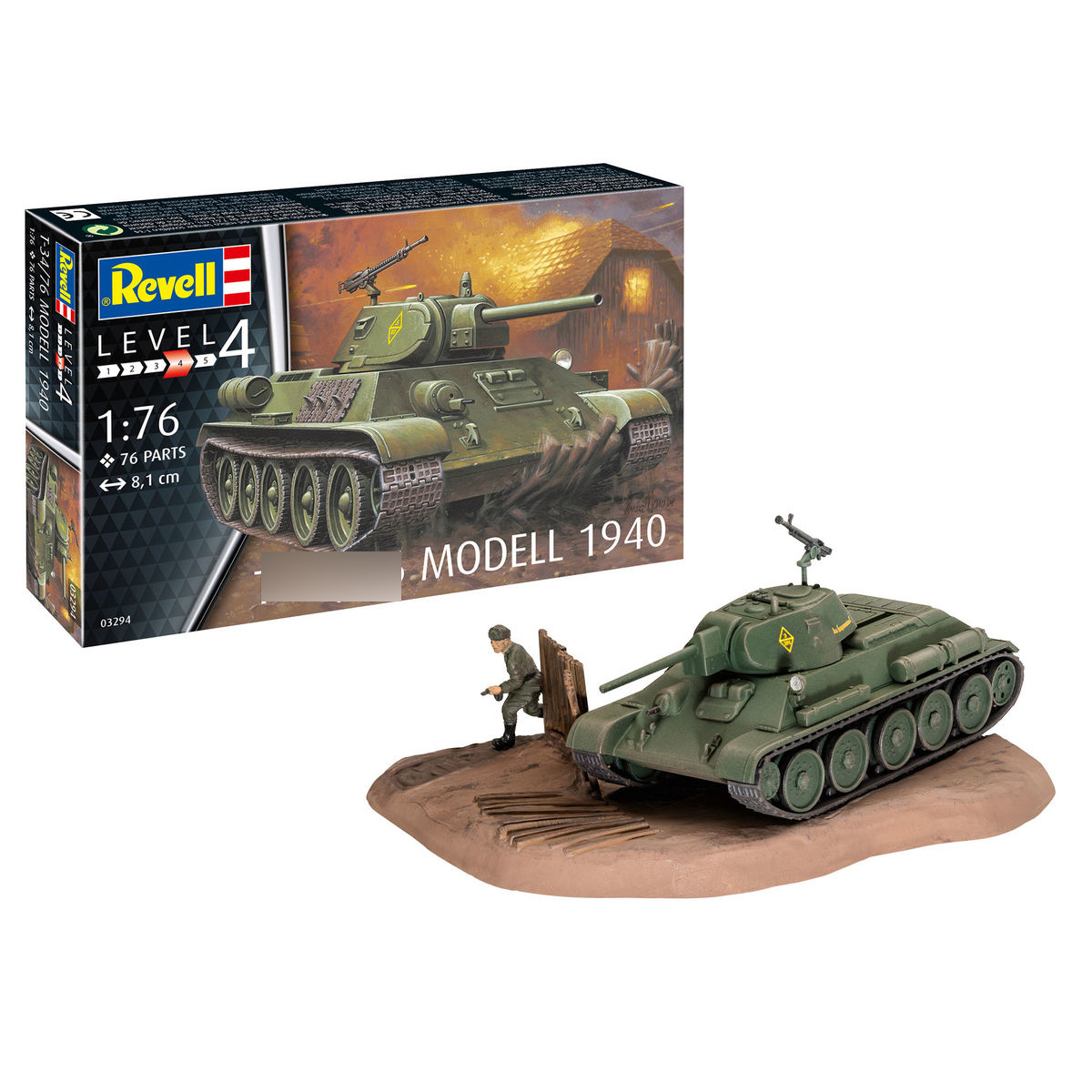 03294 Revell 1/76 Soviet Tank Tank 34/76 1940