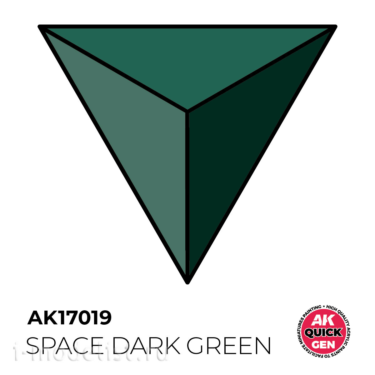 AK17019 AK Interactive Краска акриловая QUICK GEN - Космический тёмно-зелёный / SPACE DARK GREEN