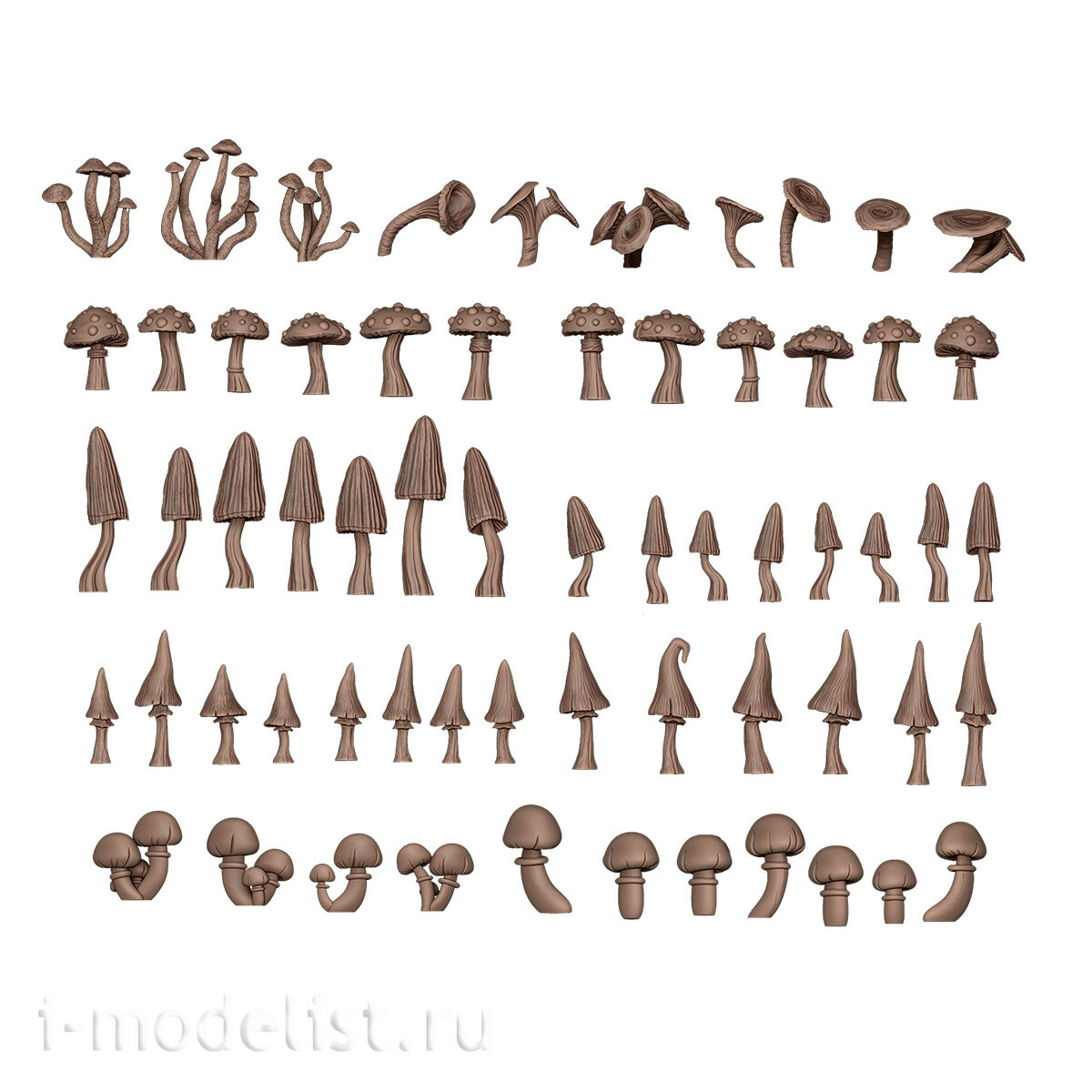 AKBIT0005 AK Interactive 3D-печать BASING BITS Лесные грибы / Forest Mushrooms