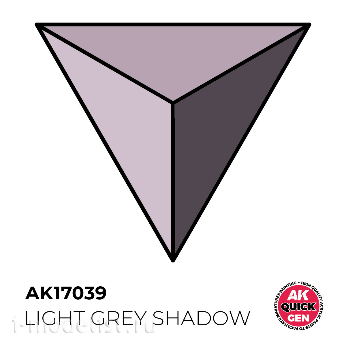 AK17039 AK Interactive Краска акриловая QUICK GEN - Светлая серая тень / LIGHT GREY SHADOW