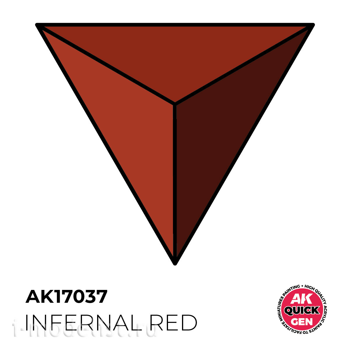 AK17037 AK Interactive Краска акриловая QUICK GEN - Огненно-красный / INFERNAL RED