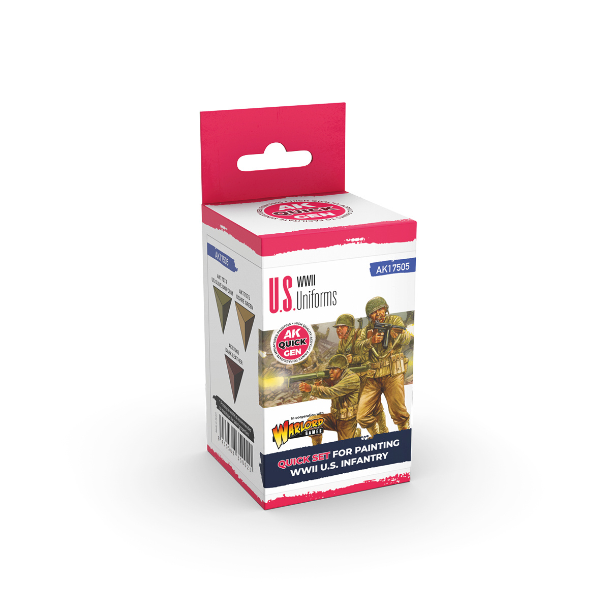 AK17505 AK Interactive Набор красок QUICK GEN - Американская униформа Второй мировой / U.S. WWII UNIFORMS – QUICK GEN SET