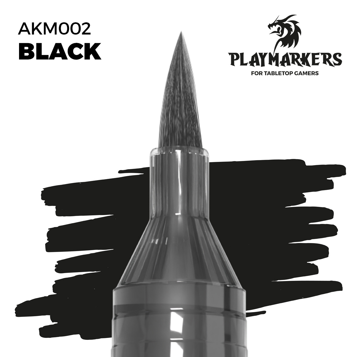 AKM002 AK Interactive Акриловый маркер PLAYMARKER - Чёрный / BLACK – PLAYMARKER