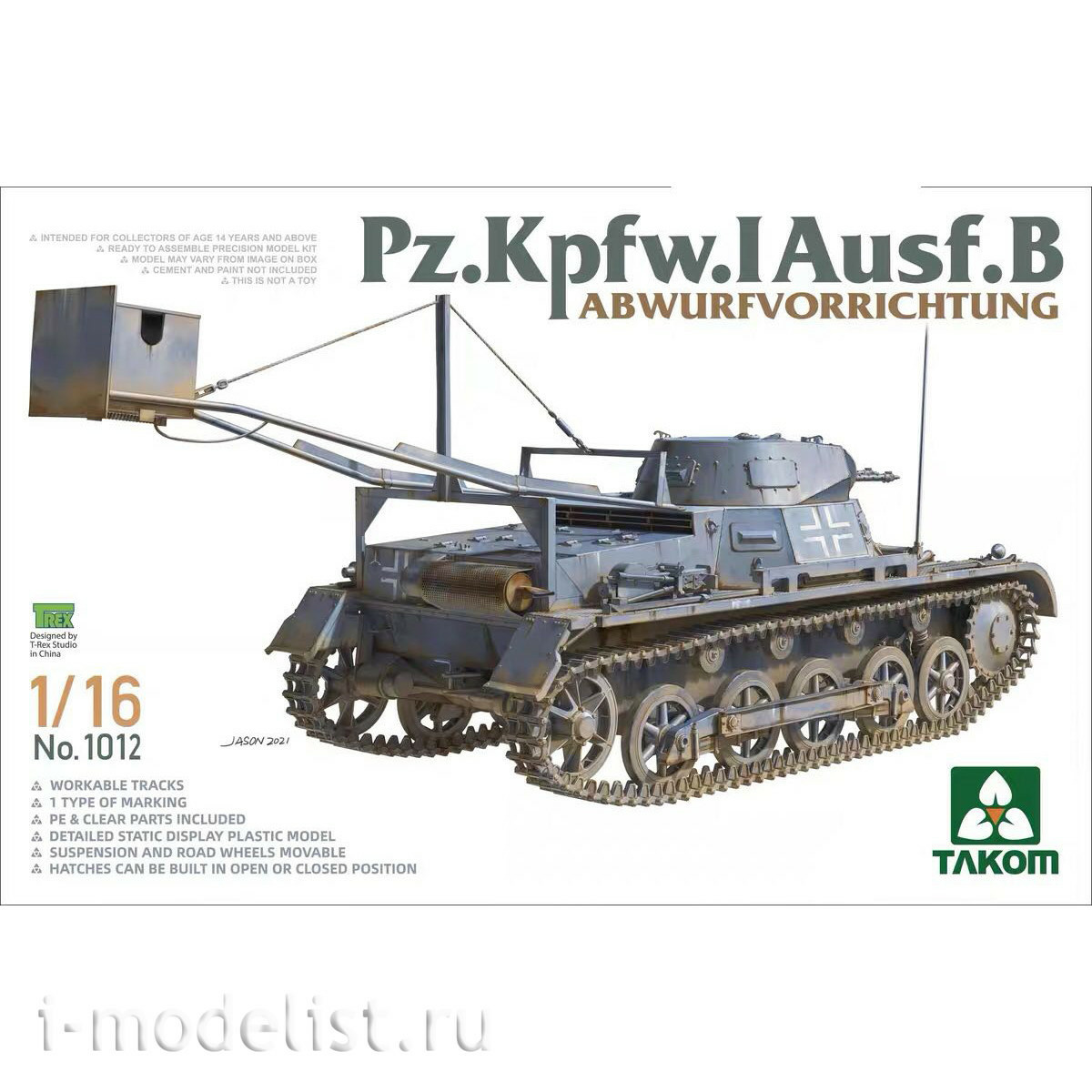 1012 Takom 1/16 Tank Pz.Kpfw. I Ausf.B Abwurfvorrichtung