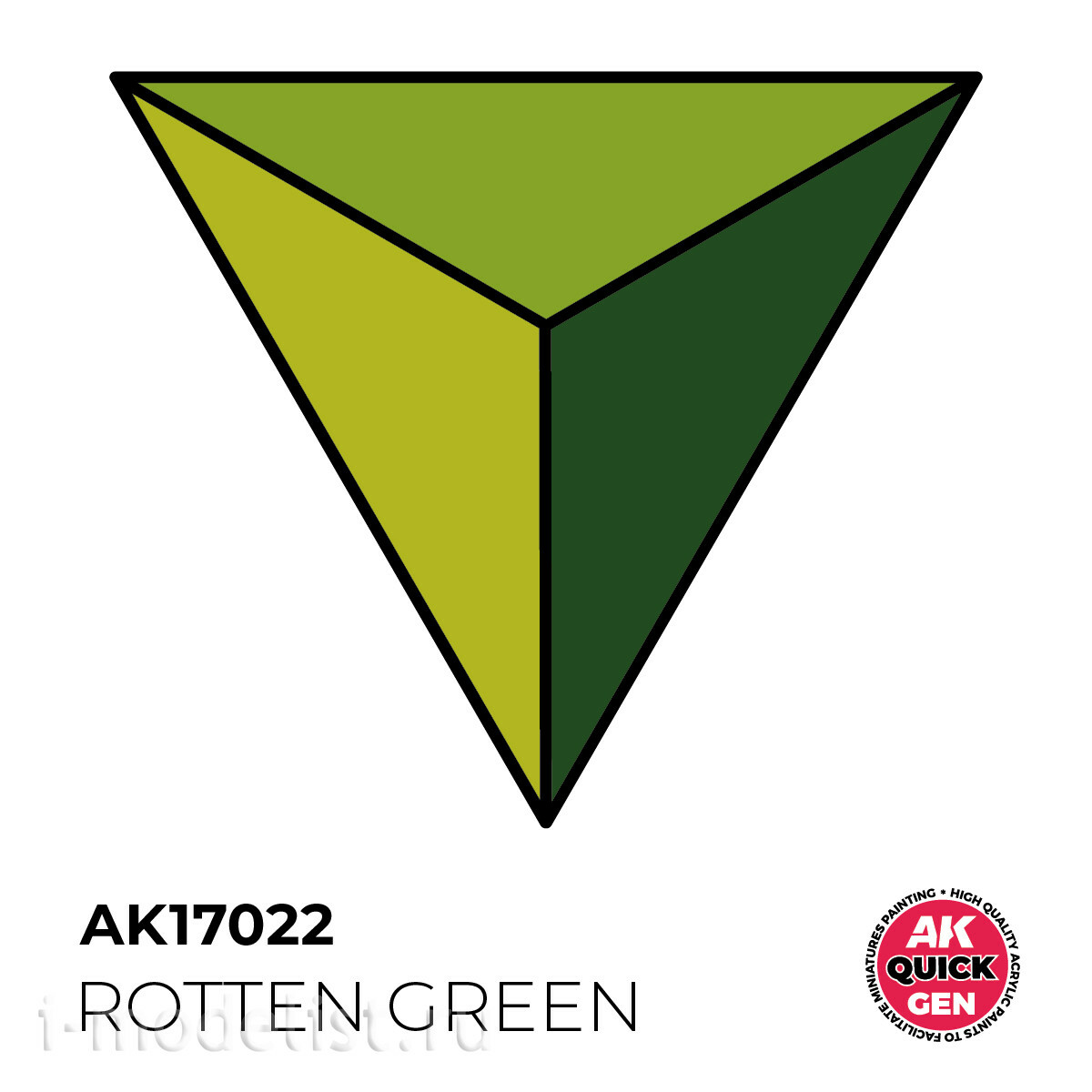 AK17022 AK Interactive Краска акриловая QUICK GEN - Гнилой зелёный / ROTTEN GREEN